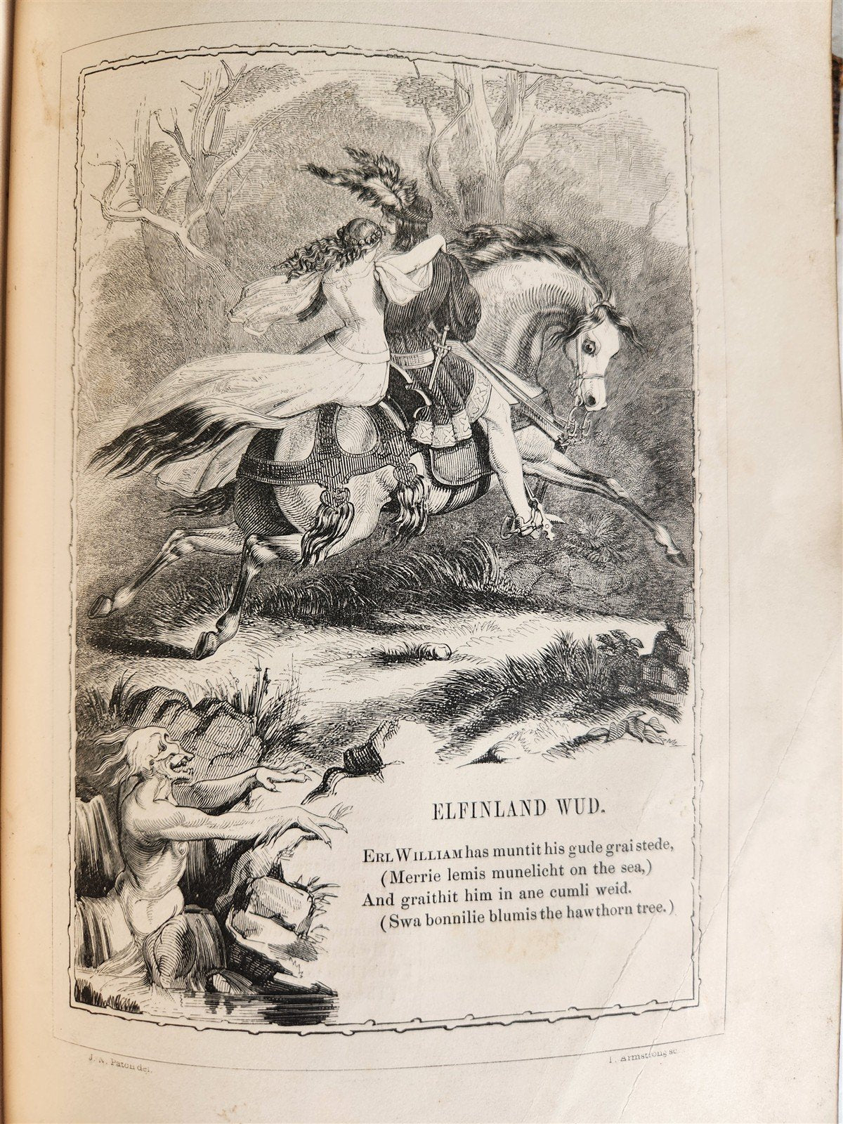 1853 THE BOOK OF BRITISH BALLADS illustrated POETRY ANTIQUE in ENGLISH