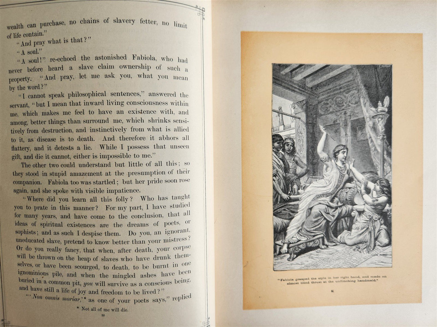 1885 FABIOLA or CHURCH of the CATACOMBS by Cardinal Wiseman illustrated ANTIQUE