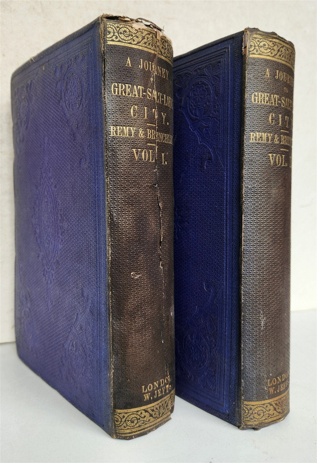 1861 JORNEY to GREAT SALT LAKE CITY illustrated ANTIQUE 2 VOLUMES