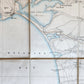 1854 SOUTHERN PORTION of CRIMEA antique MAP on CANVAS RUSSIAN TURKISH WAR ERA