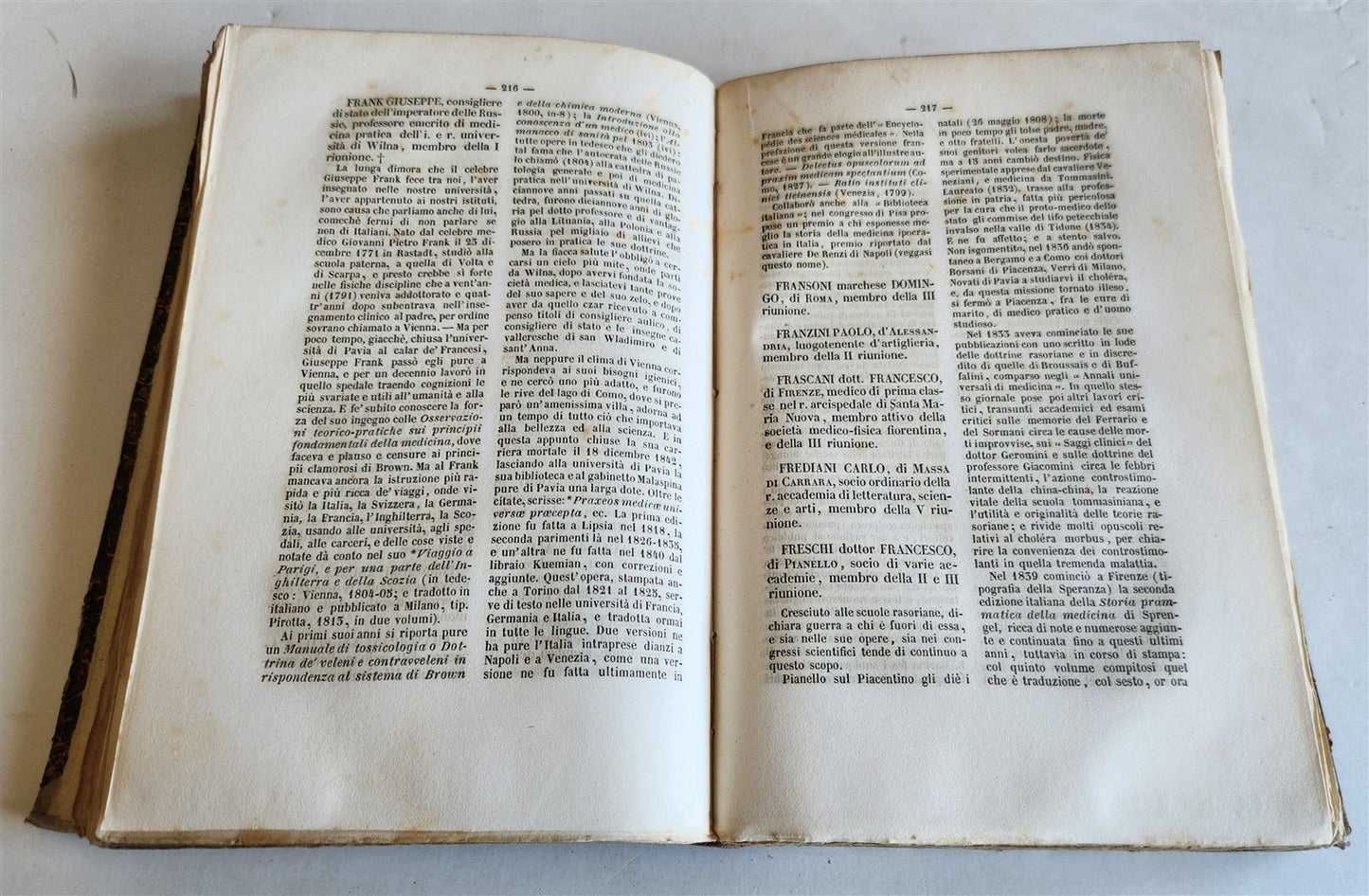 1844 ITALIA SCIENTIFICA CONTEMPORANEA antique
