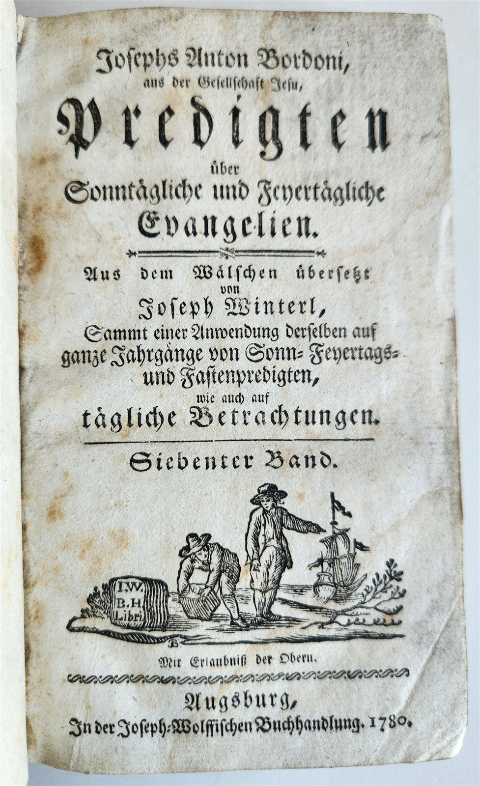 1780 SERMONS on the Sunday and Feast-Day Gospels in GERMAN antique