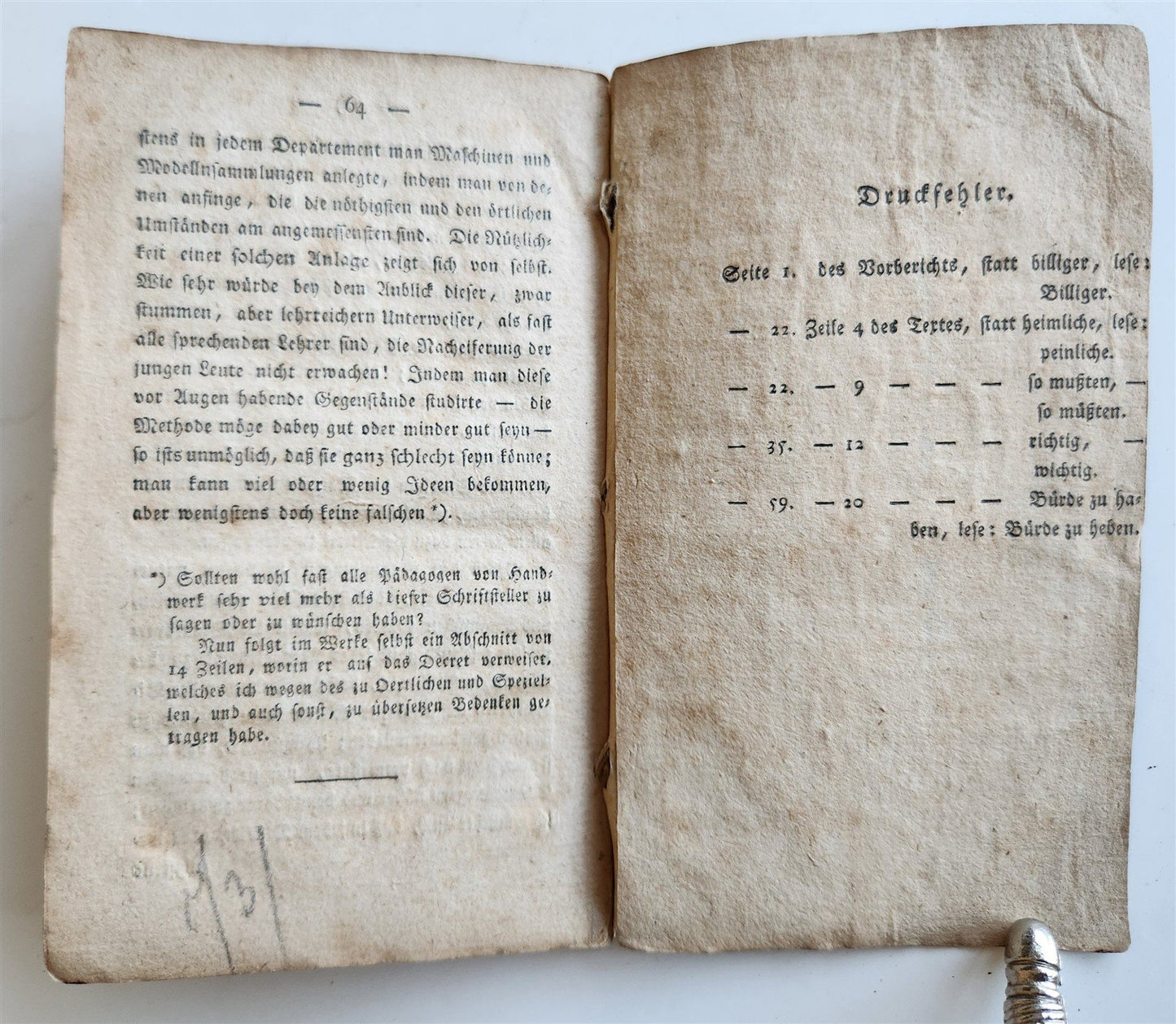 1792 Discourse of National Education ANTIQUE BOOKLET in GERMAN