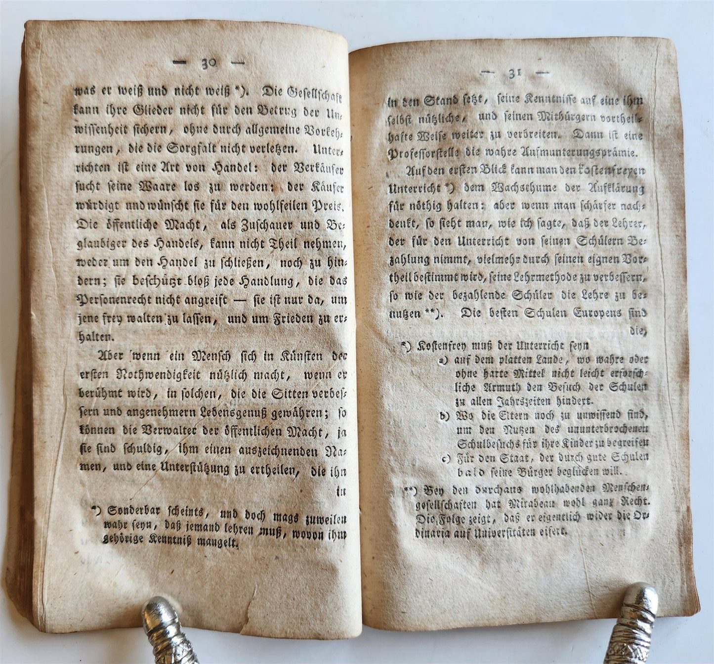 1792 Discourse of National Education ANTIQUE BOOKLET in GERMAN
