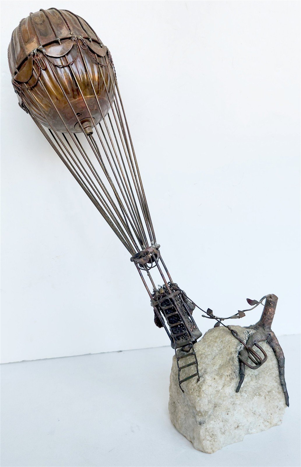 HOT AIR BALLOON artist made MID CENTURY MODERN SCULPTURE by BRIAN BIJAN