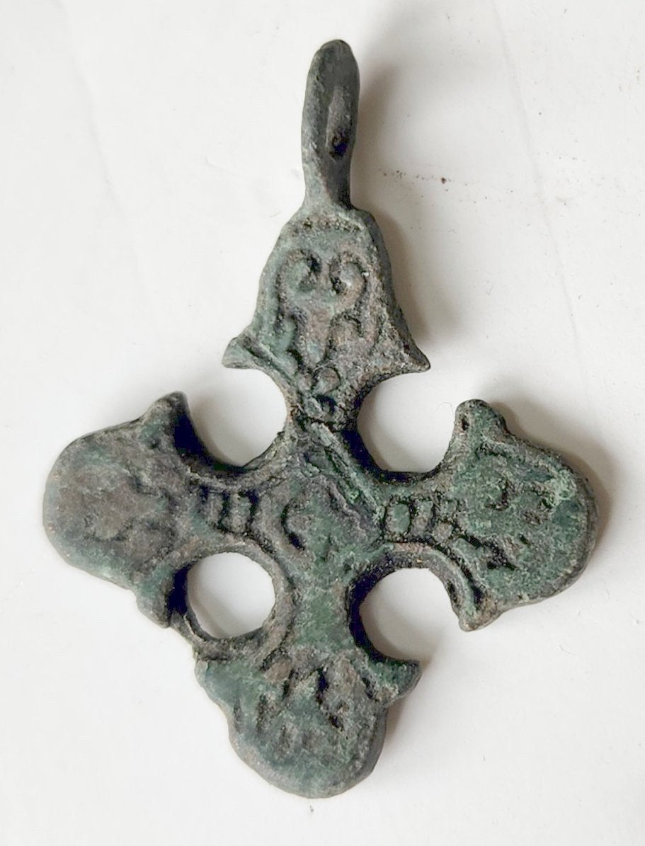 18th CENTURY RUSSIAN orthodox icon NECK CROSS