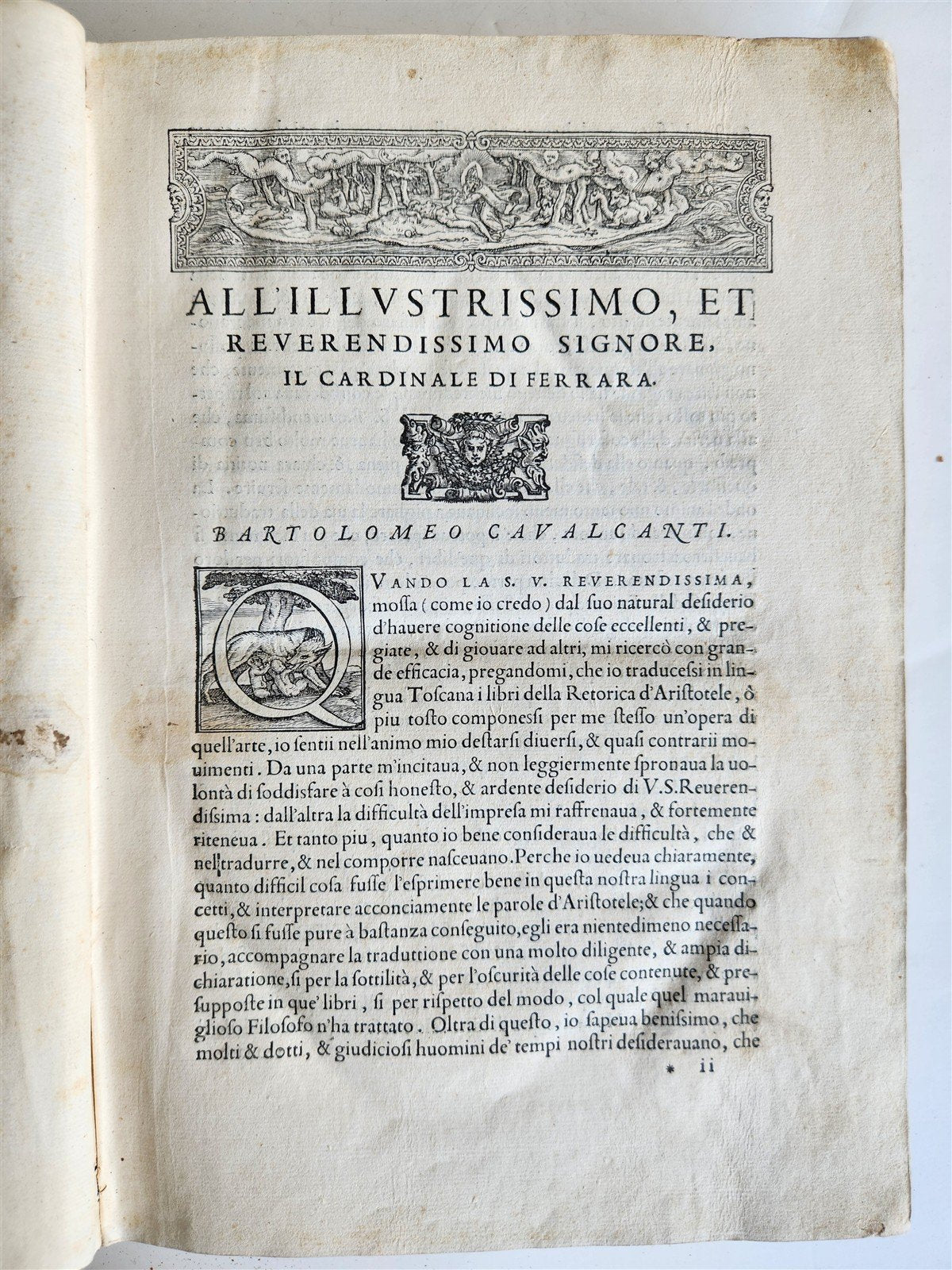 1559 LA RETORICA by Bartolomeo Cavalcanti antique VELLUM BOUND 16th century