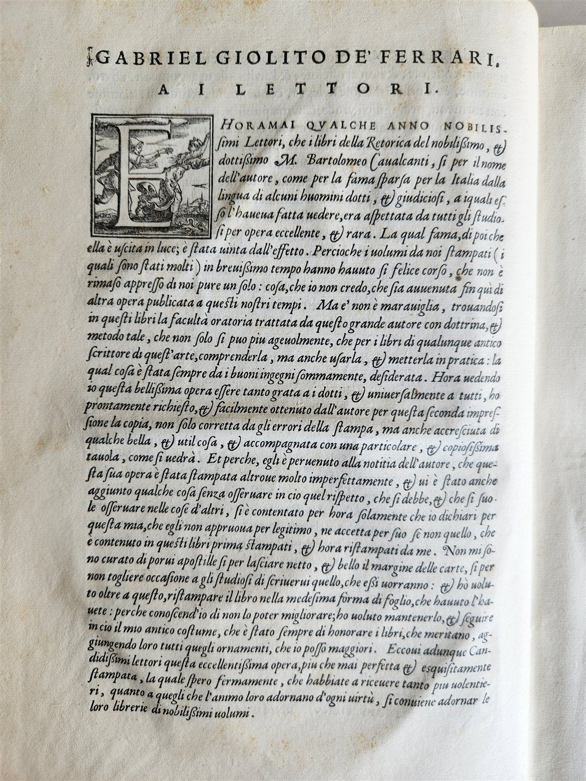 1559 LA RETORICA by Bartolomeo Cavalcanti antique VELLUM BOUND 16th century