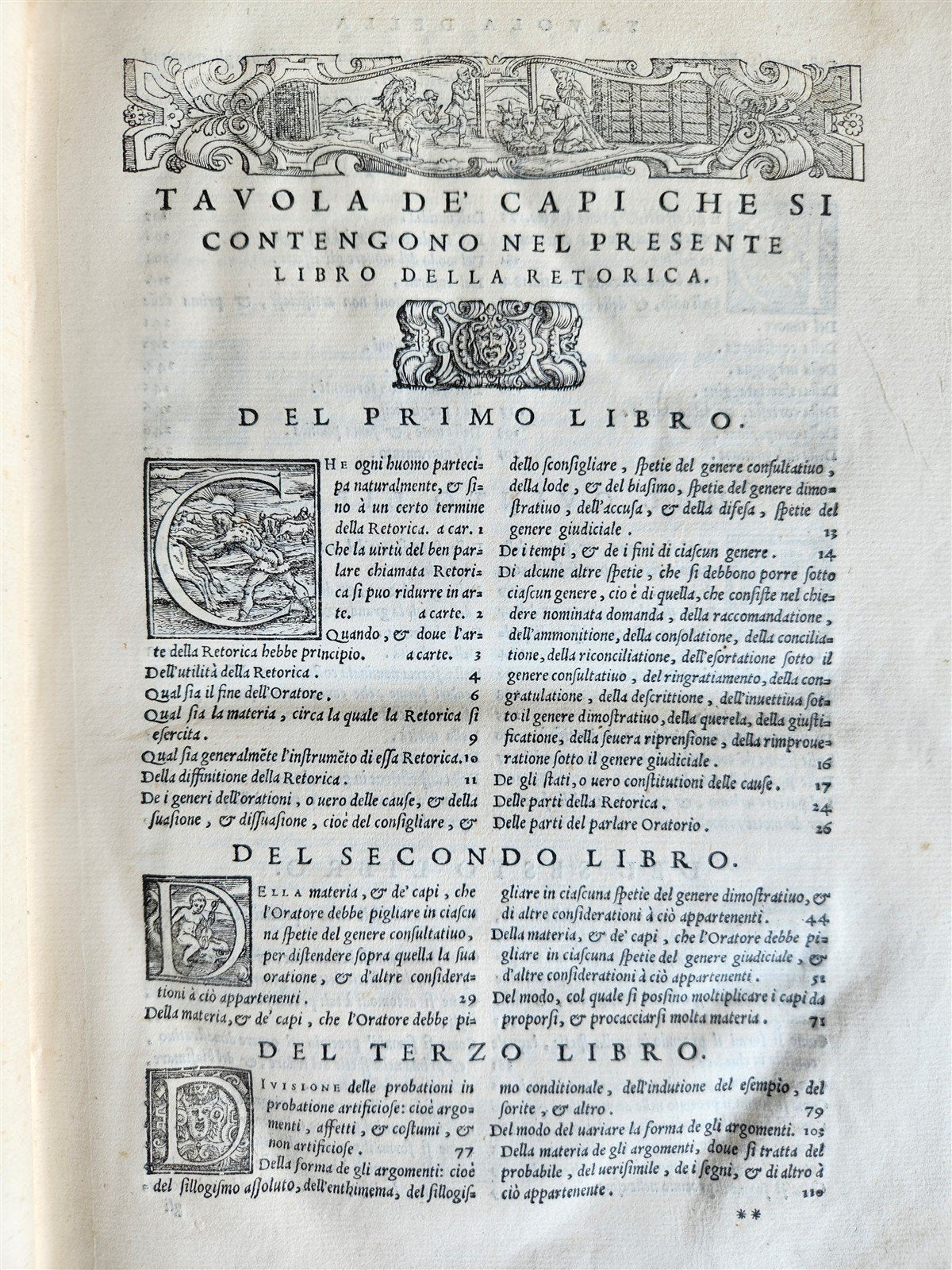 1559 LA RETORICA by Bartolomeo Cavalcanti antique VELLUM BOUND 16th century