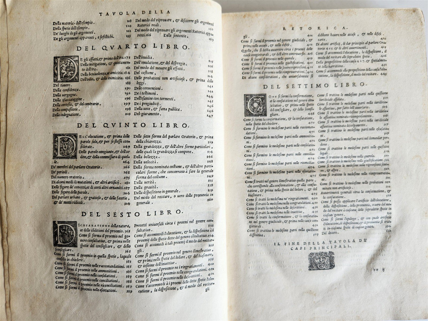 1559 LA RETORICA by Bartolomeo Cavalcanti antique VELLUM BOUND 16th century