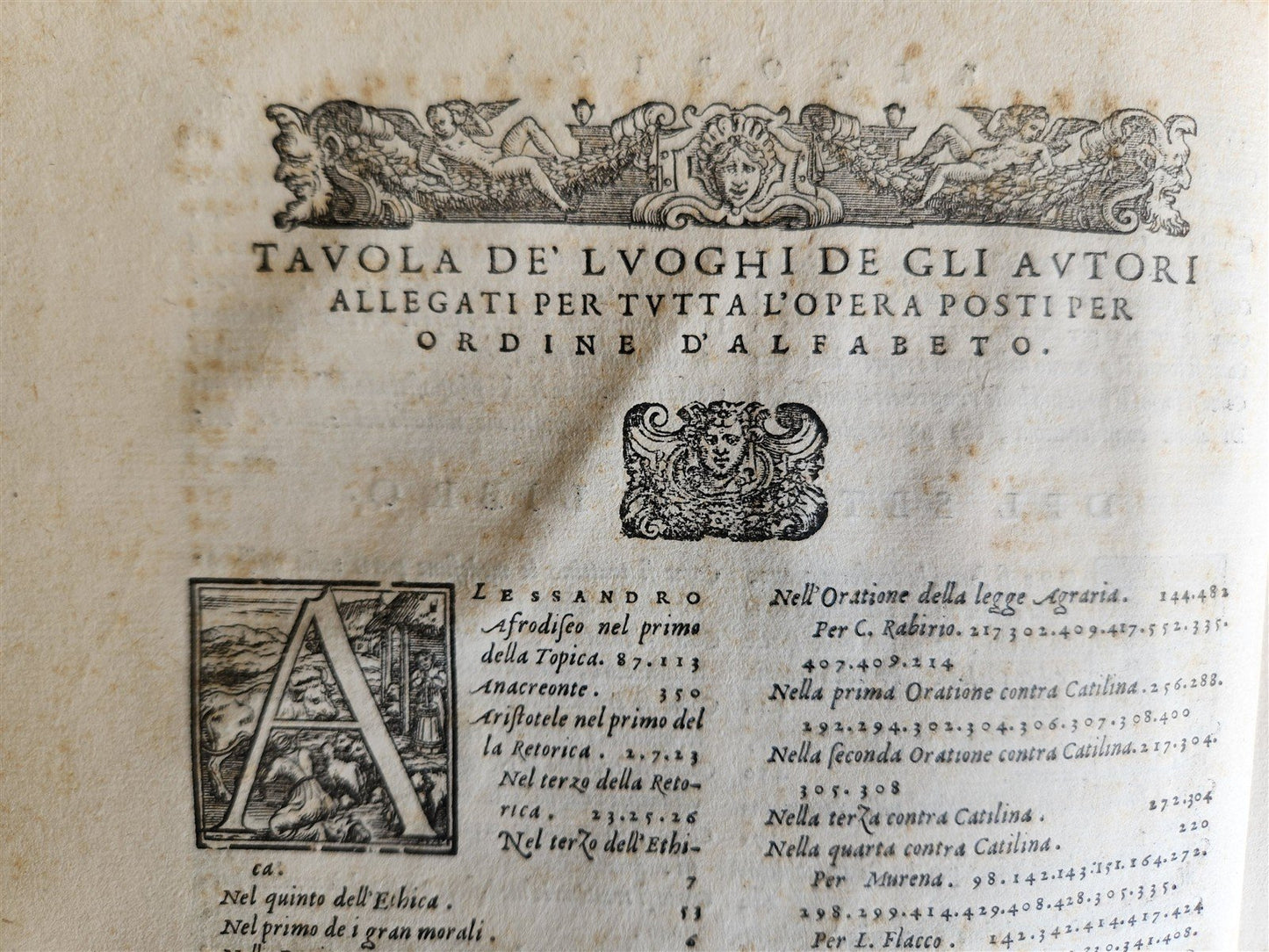 1559 LA RETORICA by Bartolomeo Cavalcanti antique VELLUM BOUND 16th century