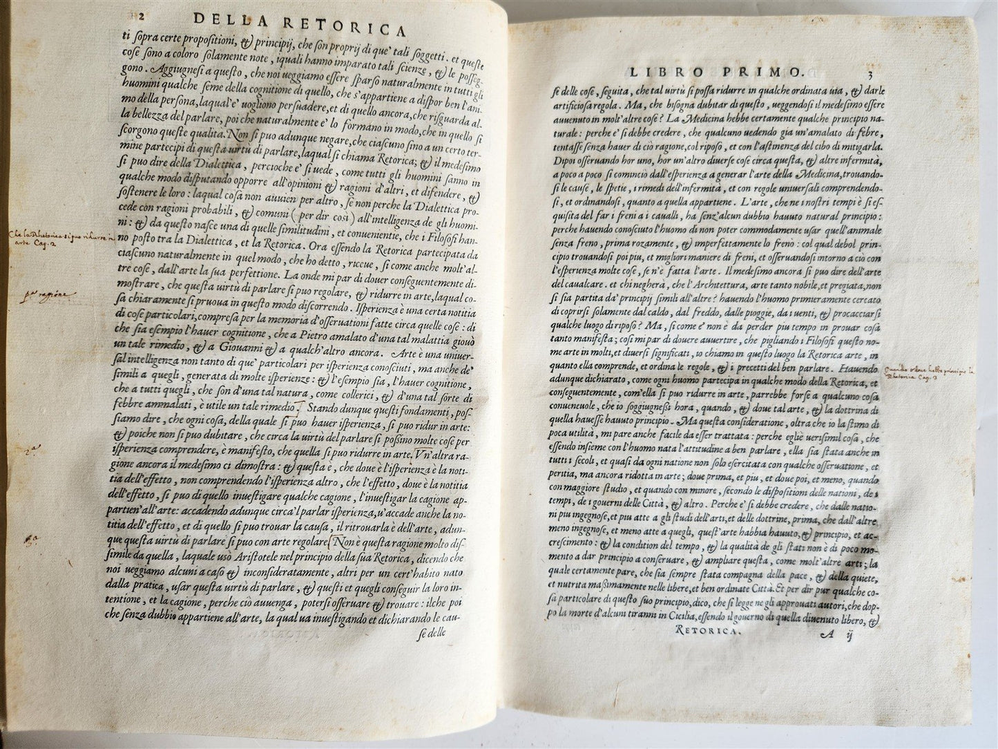 1559 LA RETORICA by Bartolomeo Cavalcanti antique VELLUM BOUND 16th century