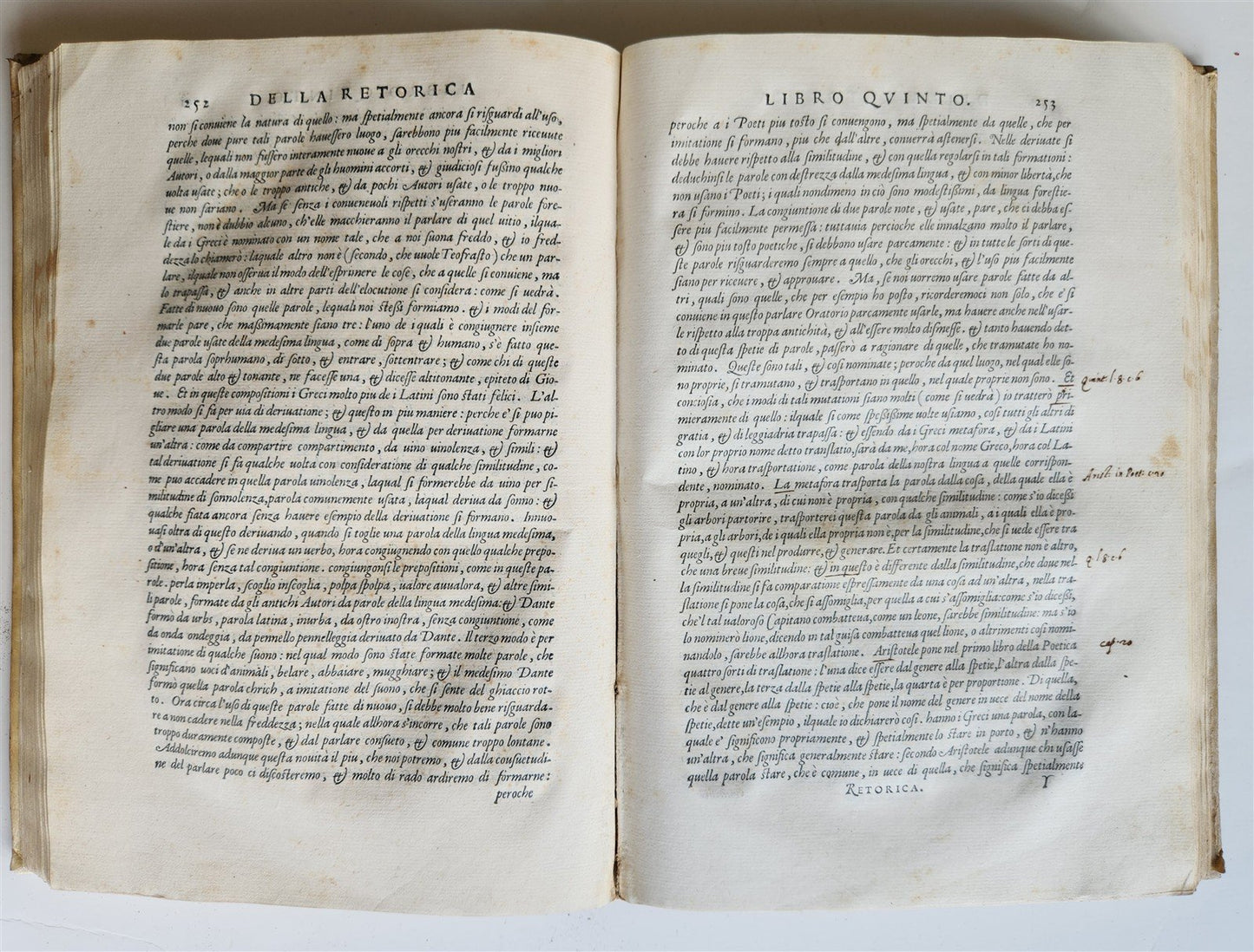 1559 LA RETORICA by Bartolomeo Cavalcanti antique VELLUM BOUND 16th century