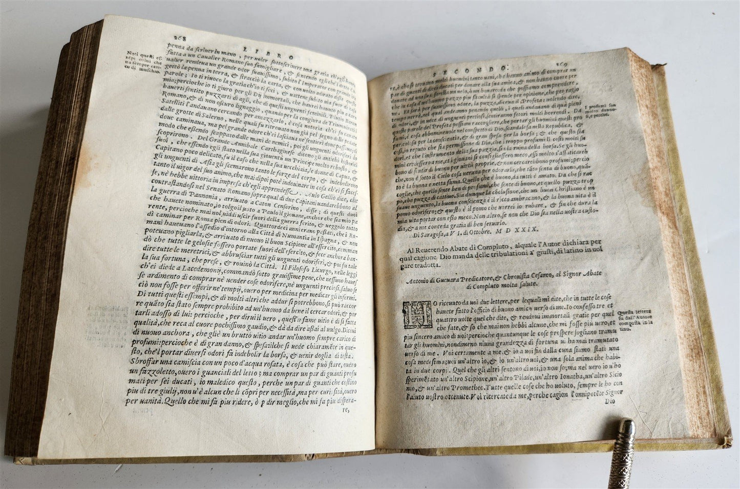 1591 LETTERE DELL'ILL. SIGNOR DON ANTONIO di GUEVARA antique 16th CENTURY