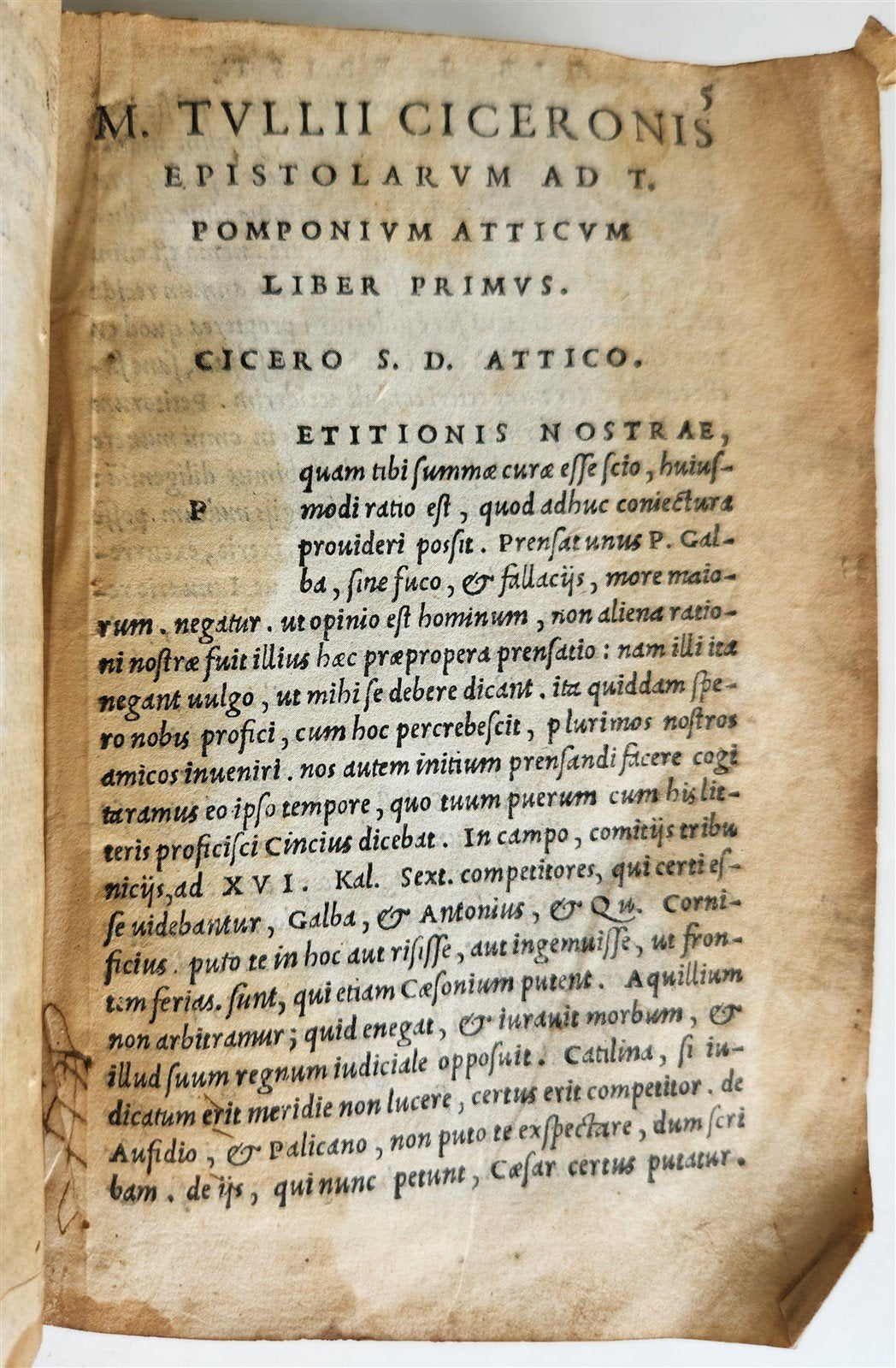 1540 ALDINE PRESS CICERO antique VELLUM 16th century RARE