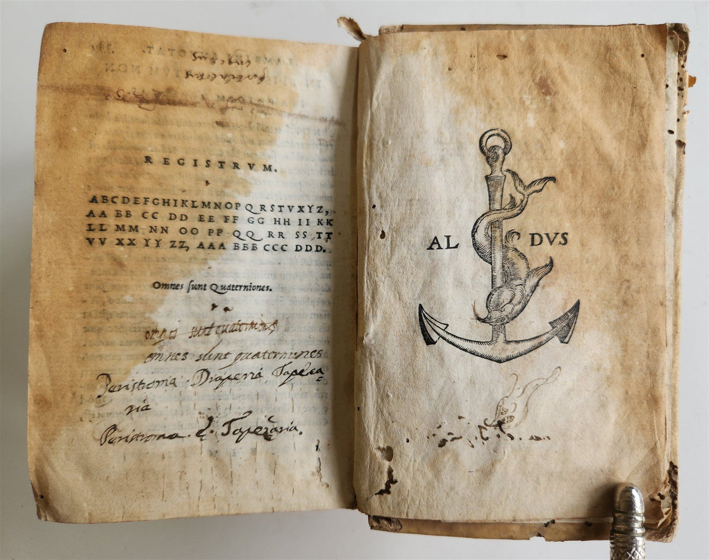 1540 ALDINE PRESS CICERO antique VELLUM 16th century RARE