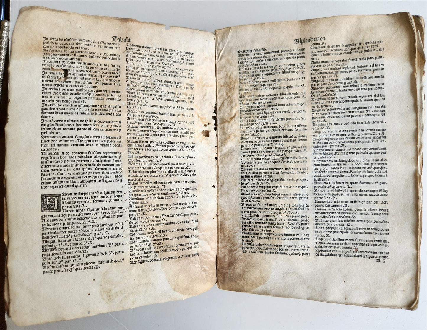 1493 INCUNABULA MARIALE by BERNARDINUS DE BUSTI antique Incunable 15th CENTURY