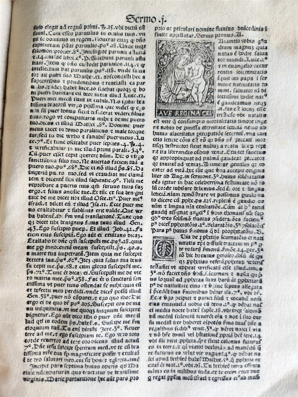 1493 INCUNABULA MARIALE by BERNARDINUS DE BUSTI antique Incunable 15th CENTURY