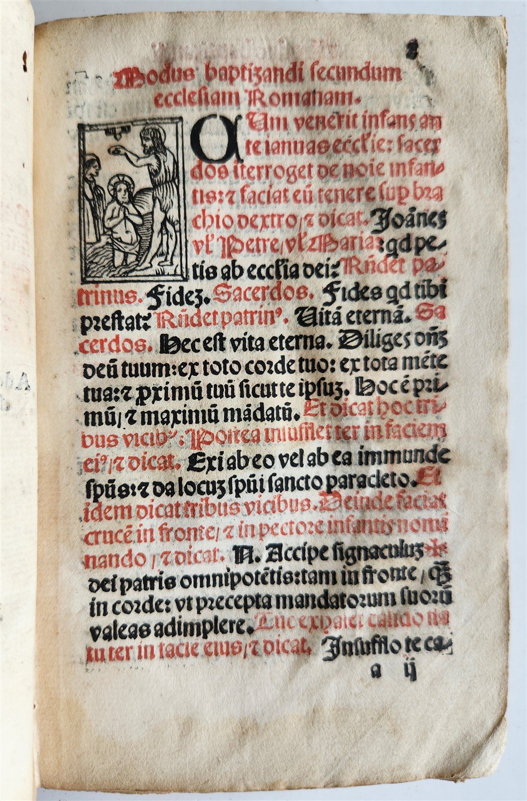 1546 Baptismale sive Cathecumenus antique 16th CENTURY w/ woodcuts Giuntina