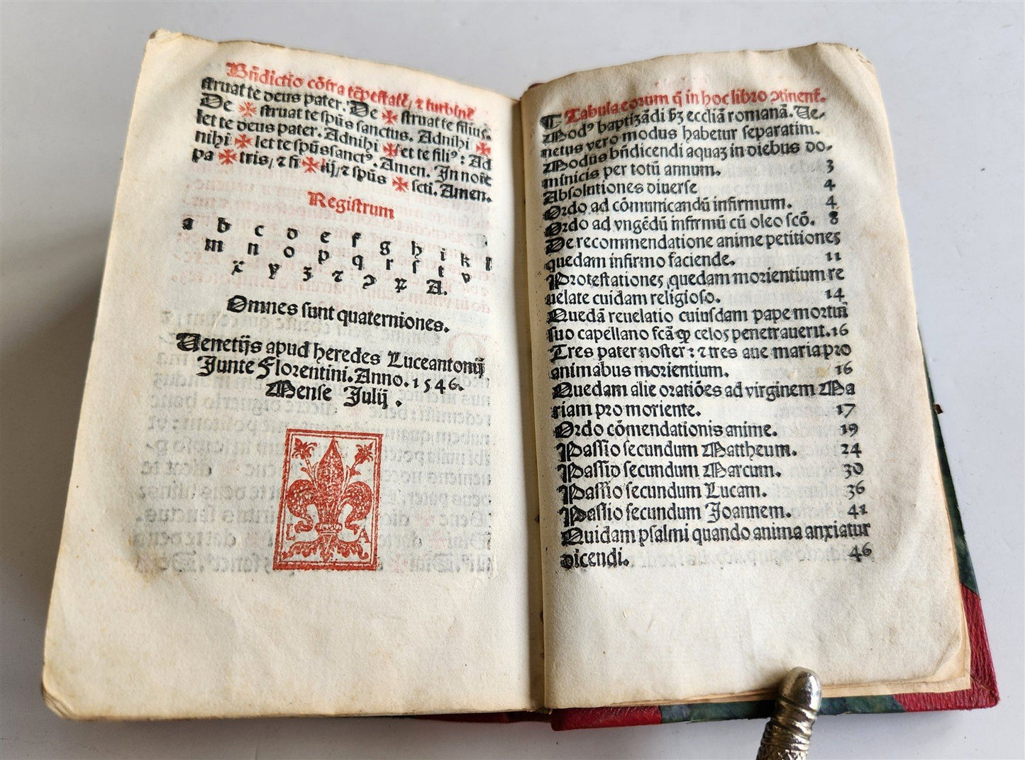 1546 Baptismale sive Cathecumenus antique 16th CENTURY w/ woodcuts Giuntina
