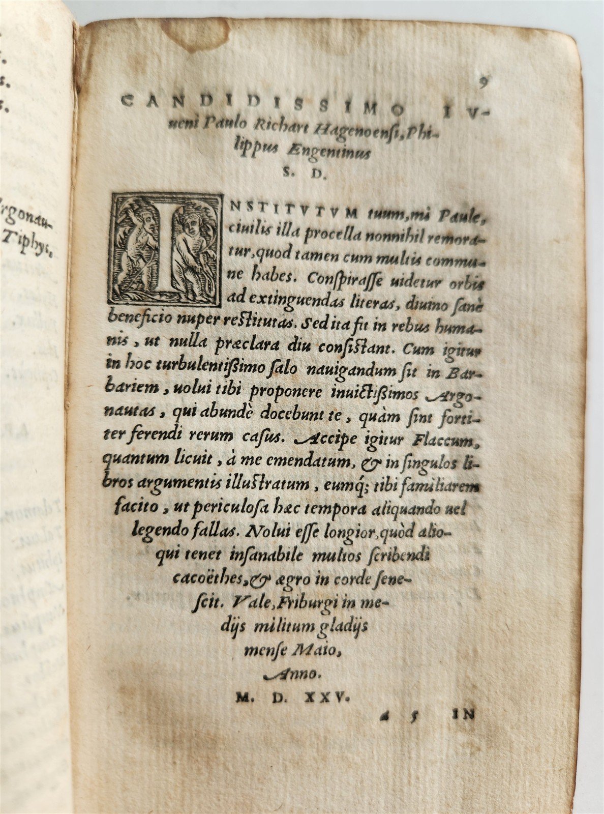 1548 ARGONAUTICA by VALERIUS FLACCUS antique POETRY vellim binding
