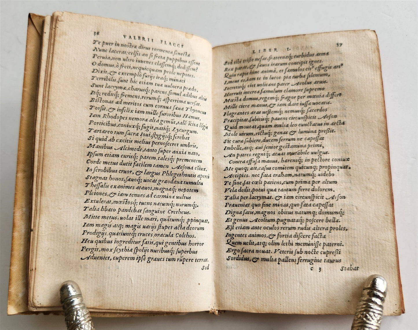 1548 ARGONAUTICA by VALERIUS FLACCUS antique POETRY vellim binding