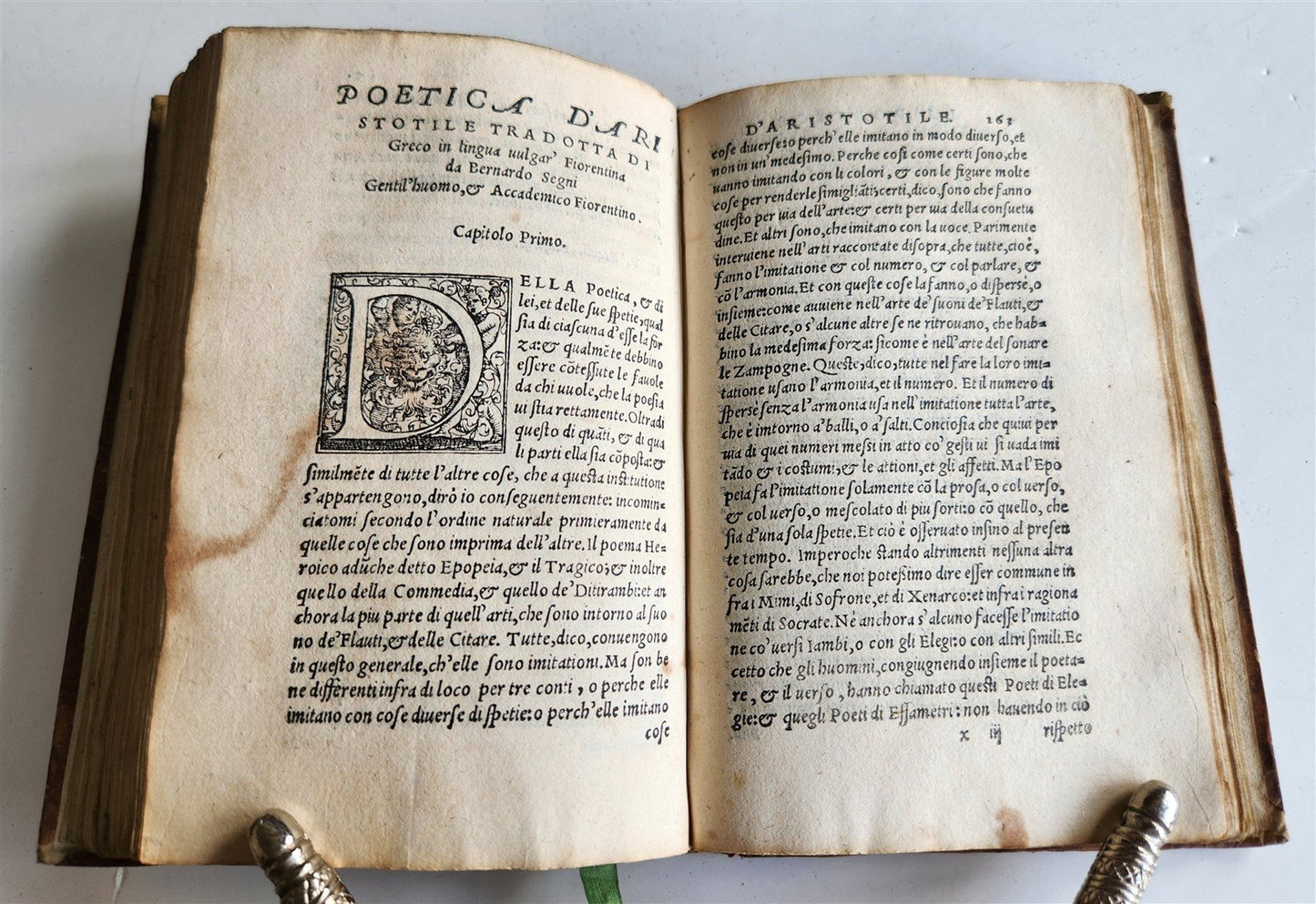 1551 ARISTOTLE antique RETTORICA et POETICA D'ARISTOTILE 16th CENT.