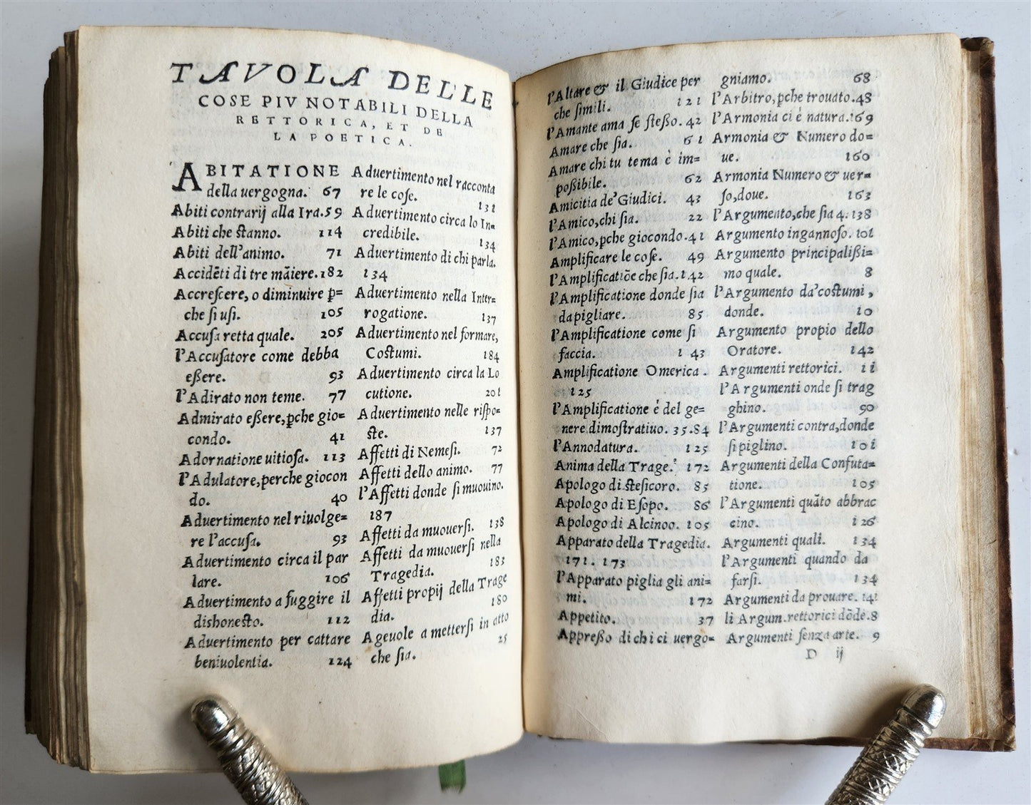 1551 ARISTOTLE antique RETTORICA et POETICA D'ARISTOTILE 16th CENT.