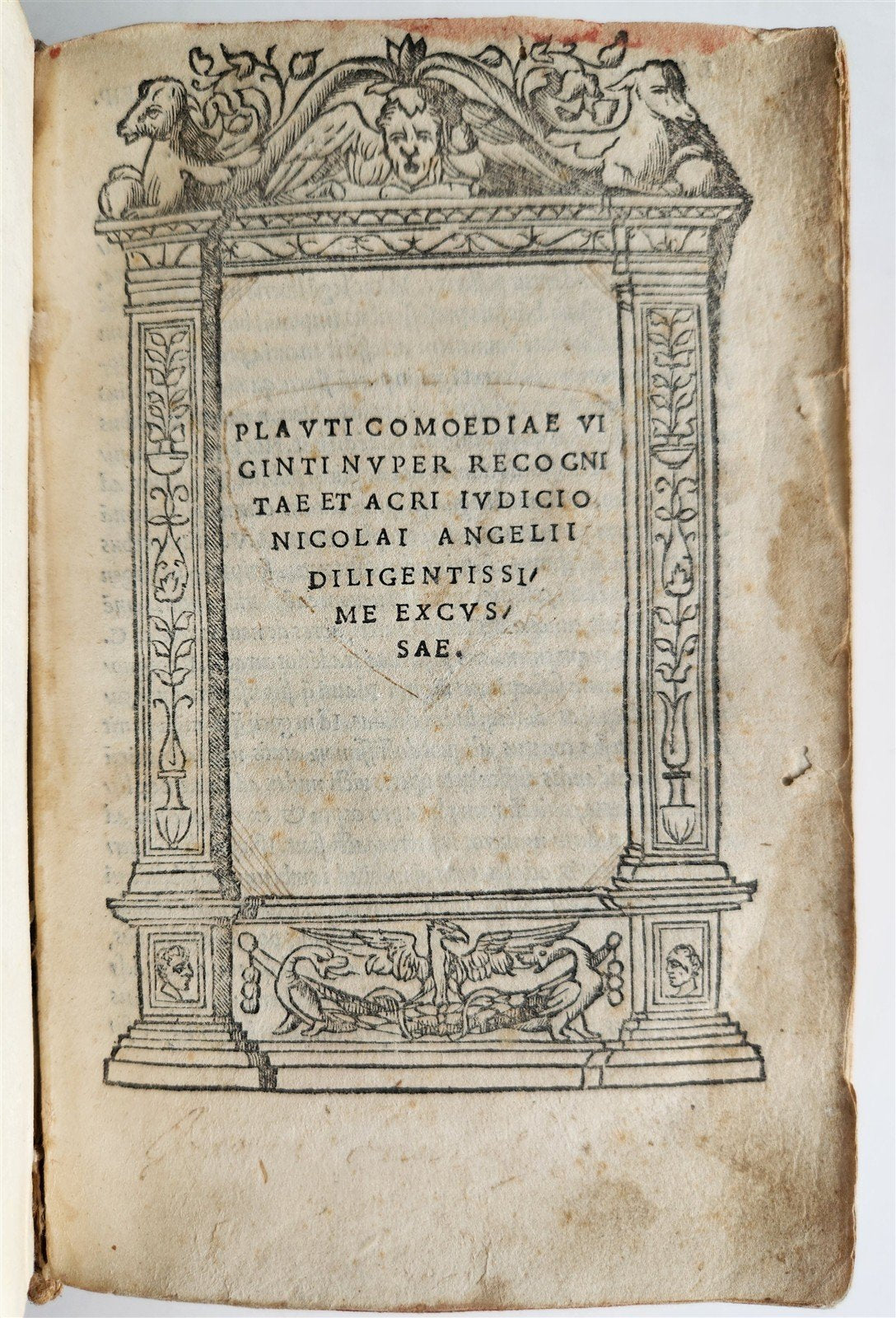 1522 POST-INCUNABULA GIUNTA EDITION of PLAUTUS COMEDIES antique VELLUM BOUND