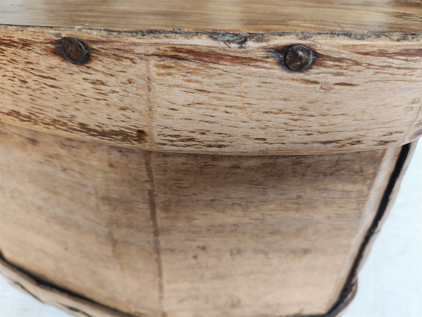 19th century SCANDINAVIAN BENTWOOD BOX large BREAD STORAGE CONTAINER antique