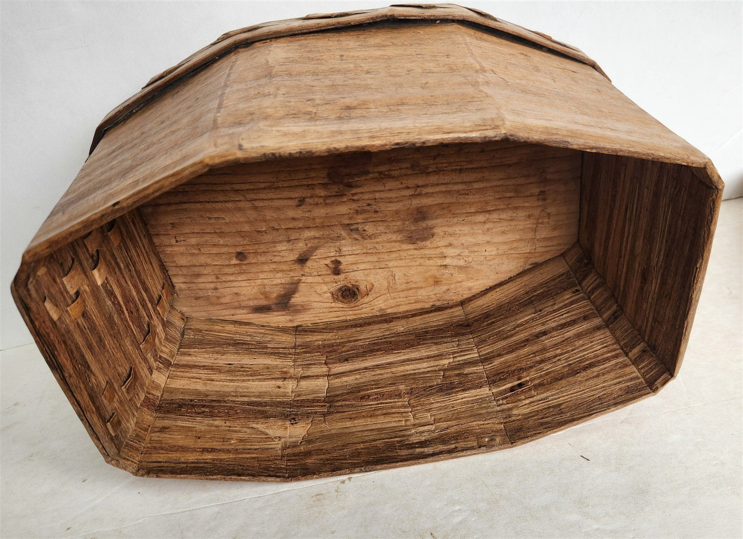 19th century SCANDINAVIAN BENTWOOD BOX large BREAD STORAGE CONTAINER antique