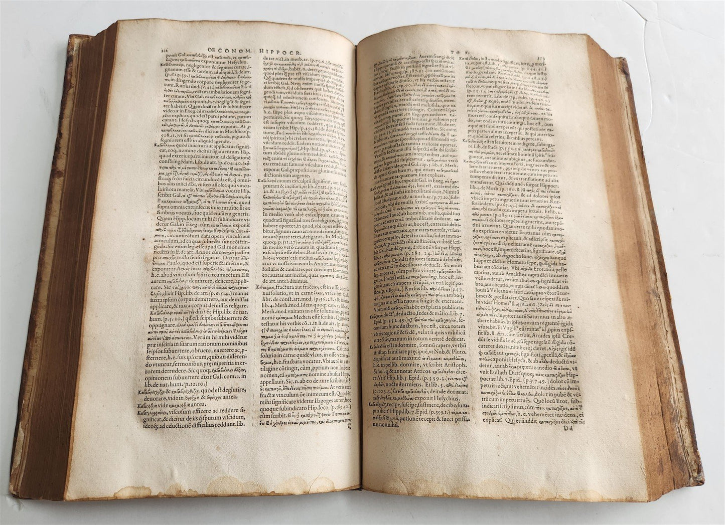 1588 Oeconomia Hippocratis antique MEDICAL 16th CENTURY