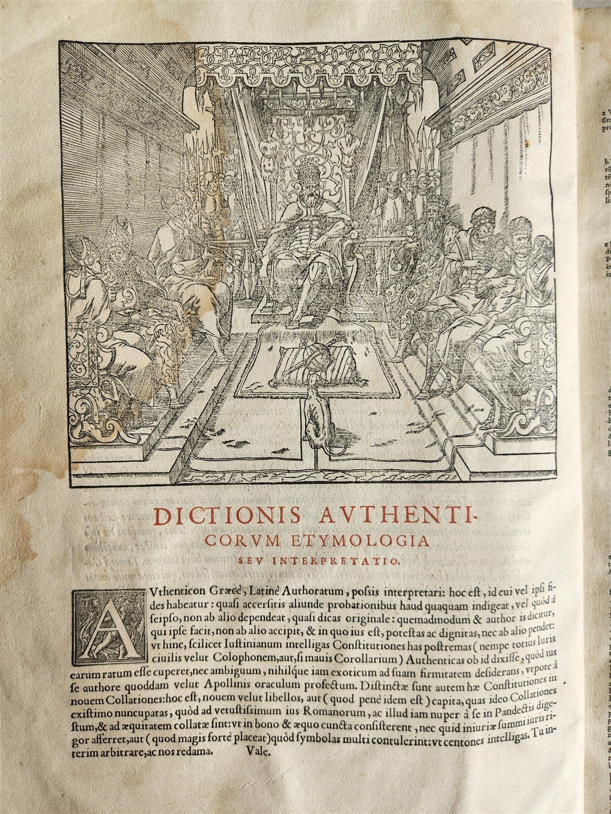 1558 LAW BOOK antique MASSIVE 16th C. FOLIO illustrated VOLUMEN HOC COMPLECTITUR