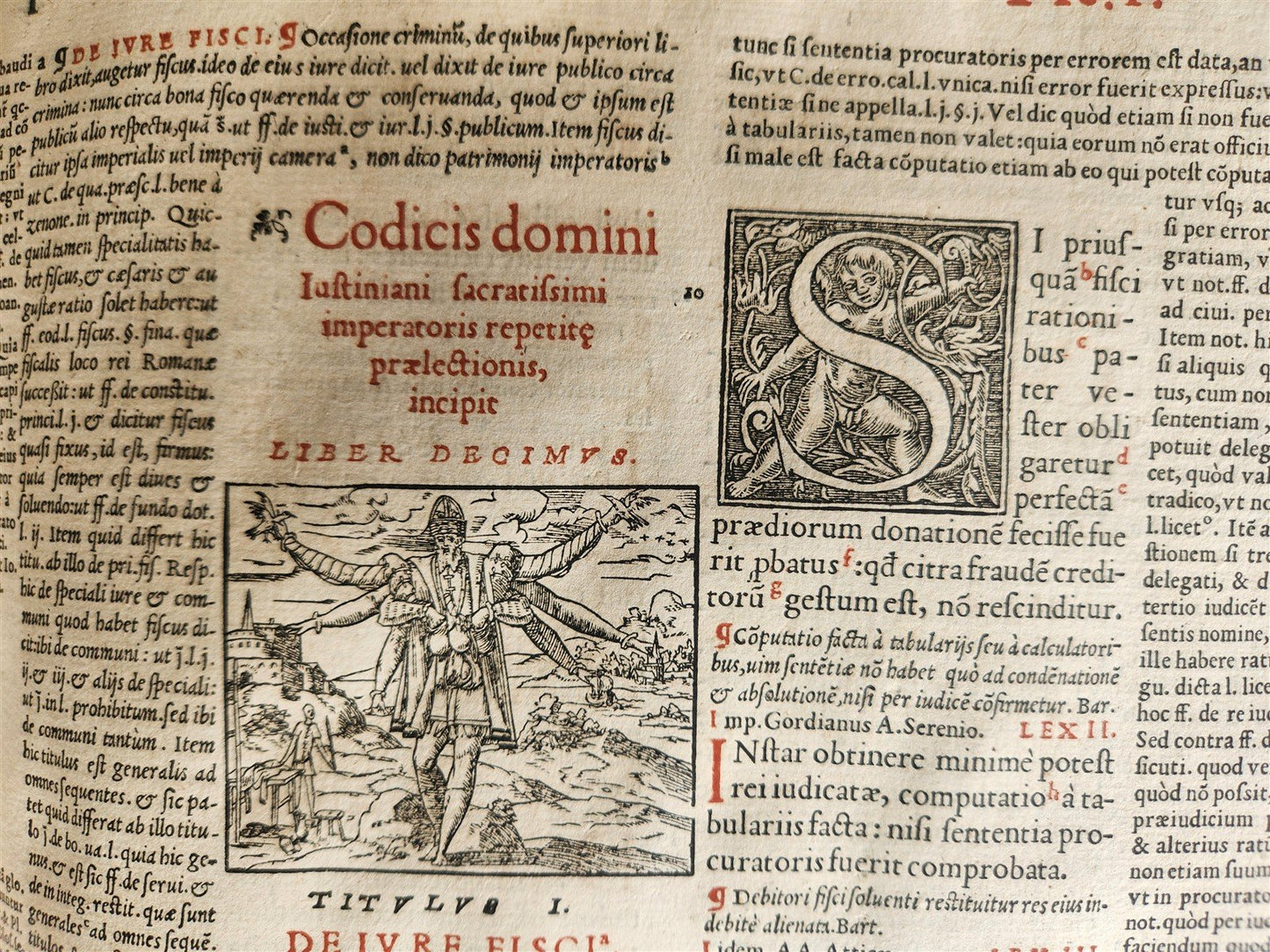 1558 LAW BOOK antique MASSIVE 16th C. FOLIO illustrated VOLUMEN HOC COMPLECTITUR