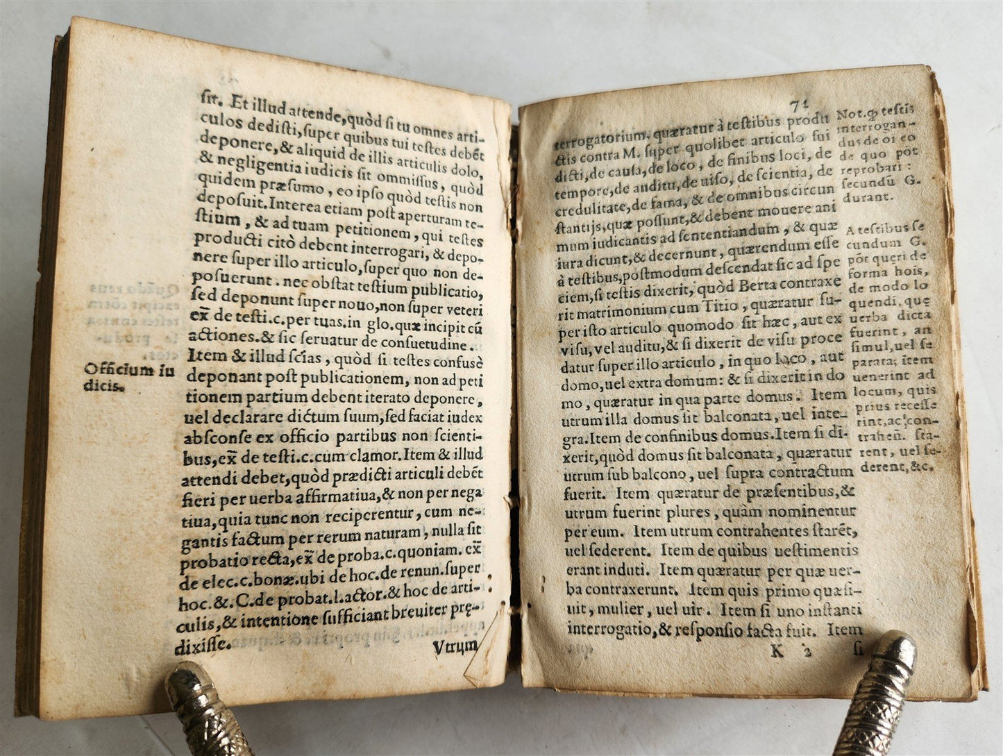 1577 CANON LAW TREATISE antique ORDO IUDICIARIUS in FORO ECCLESIASTICO vellum