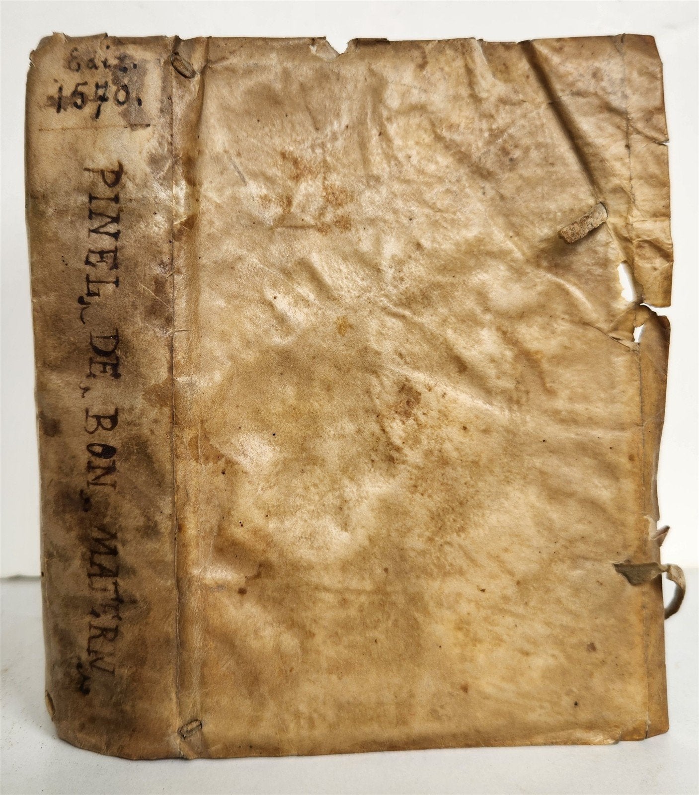 1570 LAW BOOK by ARII PINELI LUSITANI antique VELLUM BINDING w/ MANUSCRIPT TITLE
