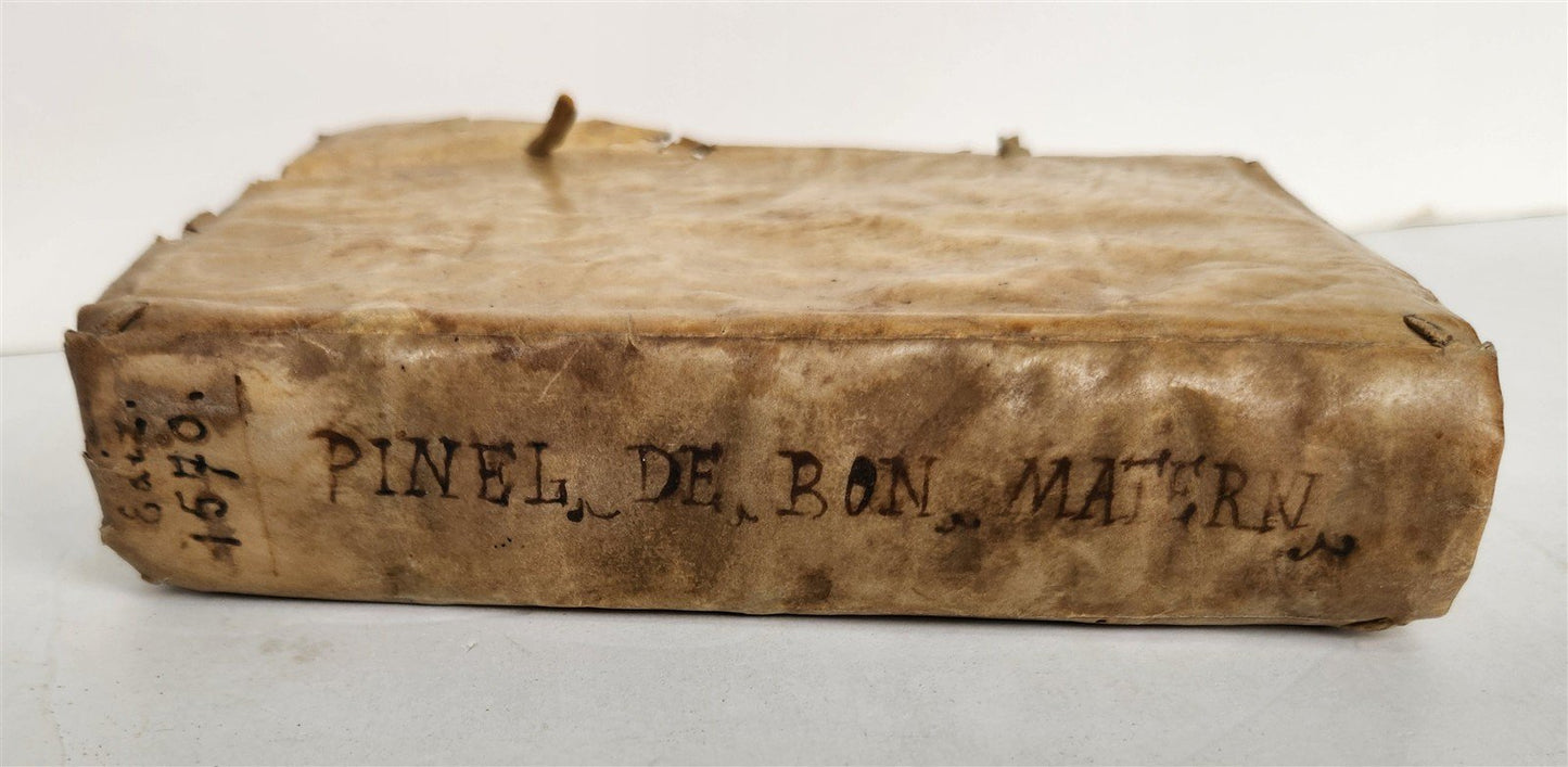 1570 LAW BOOK by ARII PINELI LUSITANI antique VELLUM BINDING w/ MANUSCRIPT TITLE