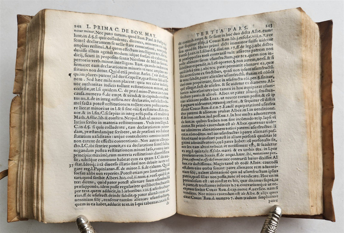 1570 LAW BOOK by ARII PINELI LUSITANI antique VELLUM BINDING w/ MANUSCRIPT TITLE