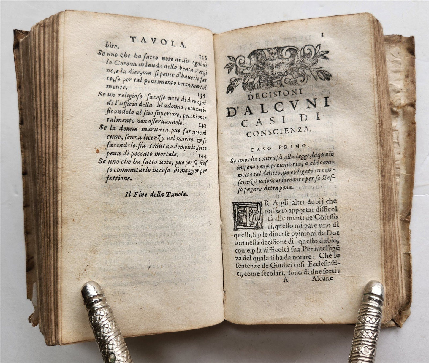 1589 CENTO CASI DI COSCIENZA by SERAFINO RAZZI antique ILLUSTRATED vellum 16th C