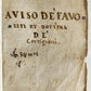 1559 AVISO DE FAVORITI ET DOTTRINA DE CORTIGIANI antique vellum binding 16th C