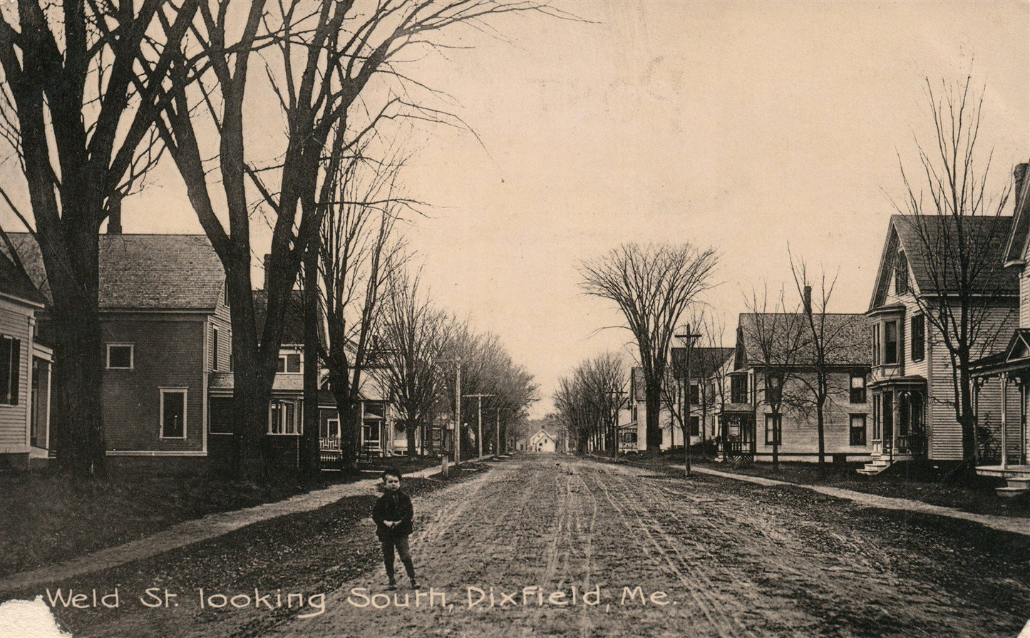 DIXFIELD ME WELD STREET ANTIQUE POSTCARD