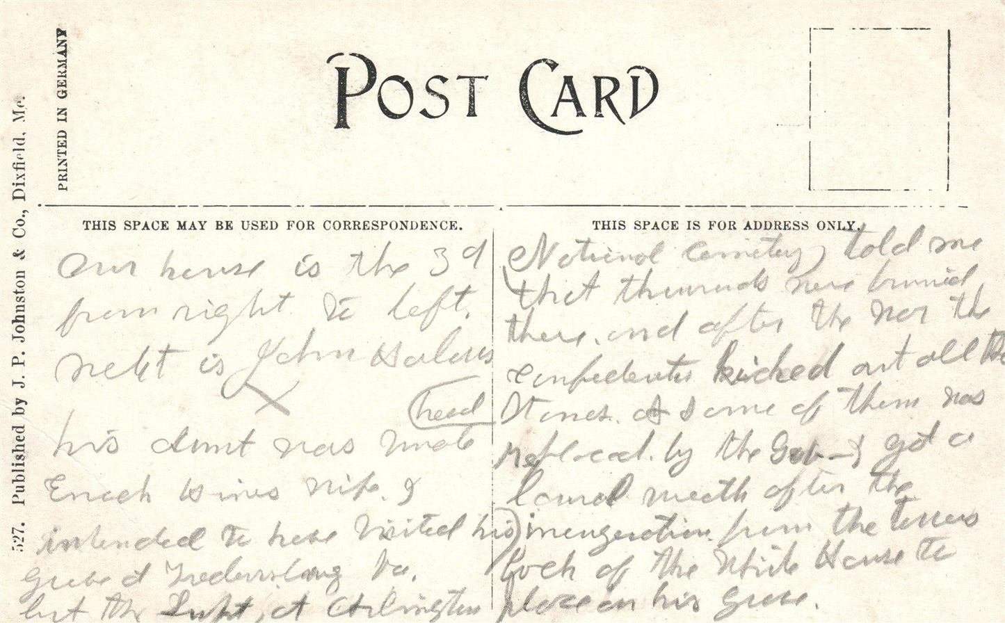 DIXFIELD ME WELD STREET ANTIQUE POSTCARD