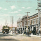 MARINE CITY MI FRONT STREET ANTIQUE POSTCARD