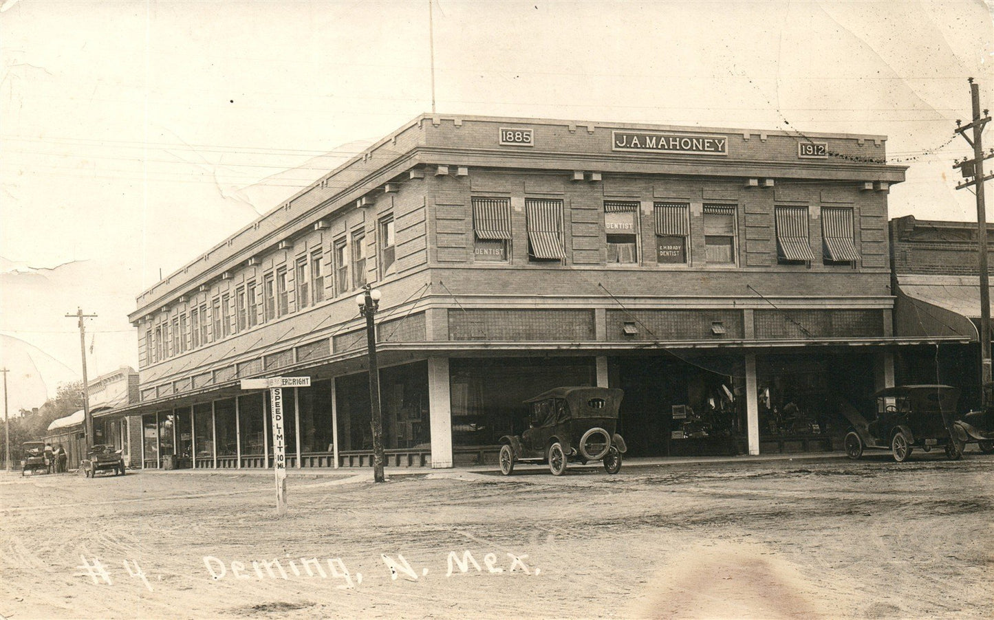 DEMING NM STREET SCENE ANTIQUE REAL PHOTO POSTCARD RPPC