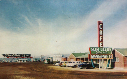 ELKO NV GAS STATION VINTAGE POSTCARD