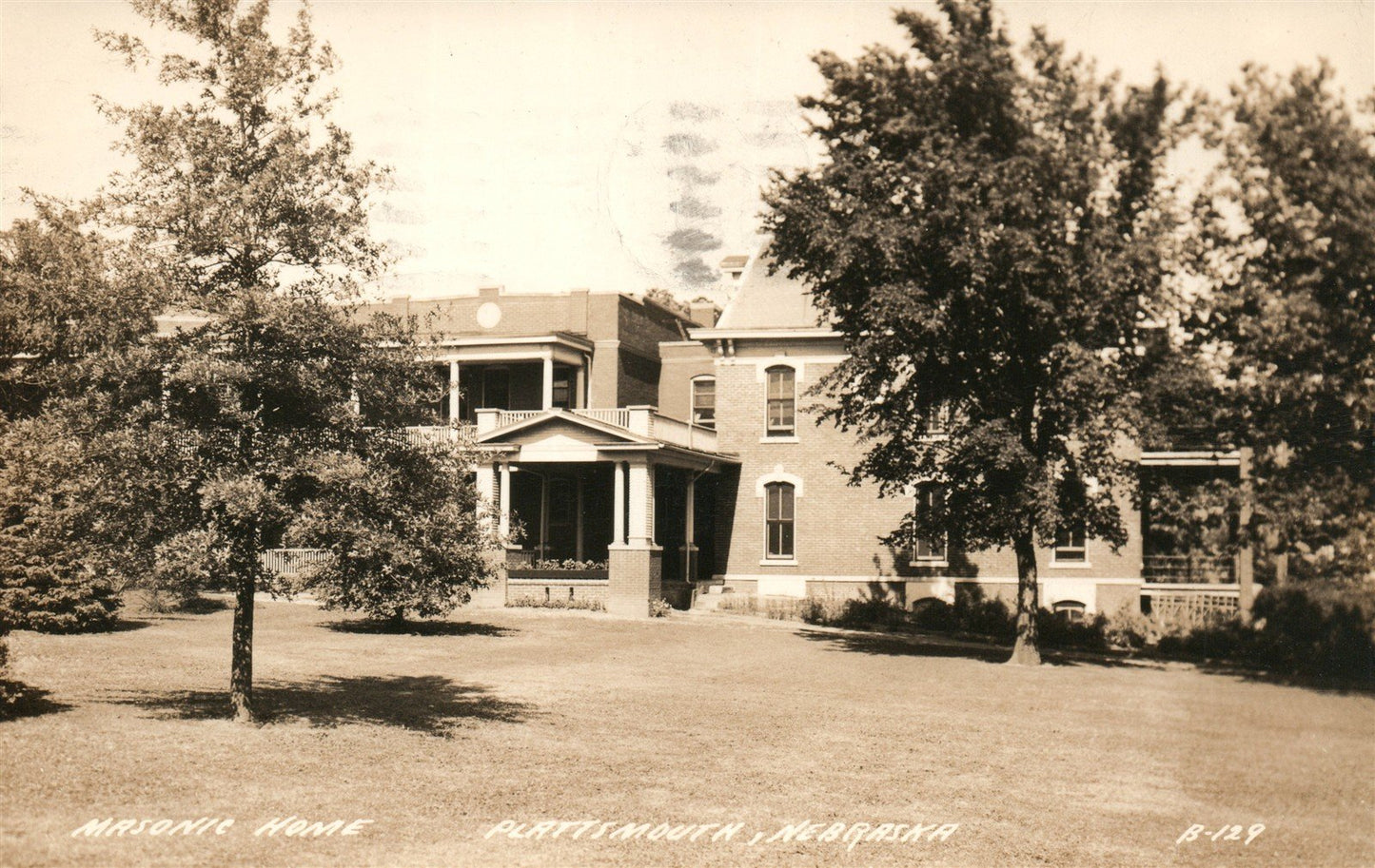 PLATTSMOUTH NE MASONIC HOME ANTIQUE REAL PHOTO POSTCARD RPPC