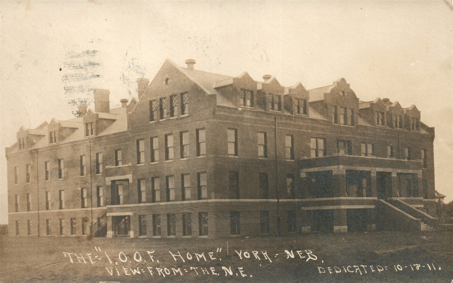 YORK NE IOOF HOME ANTIQUE REAL PHOTO POSTCARD RPPC