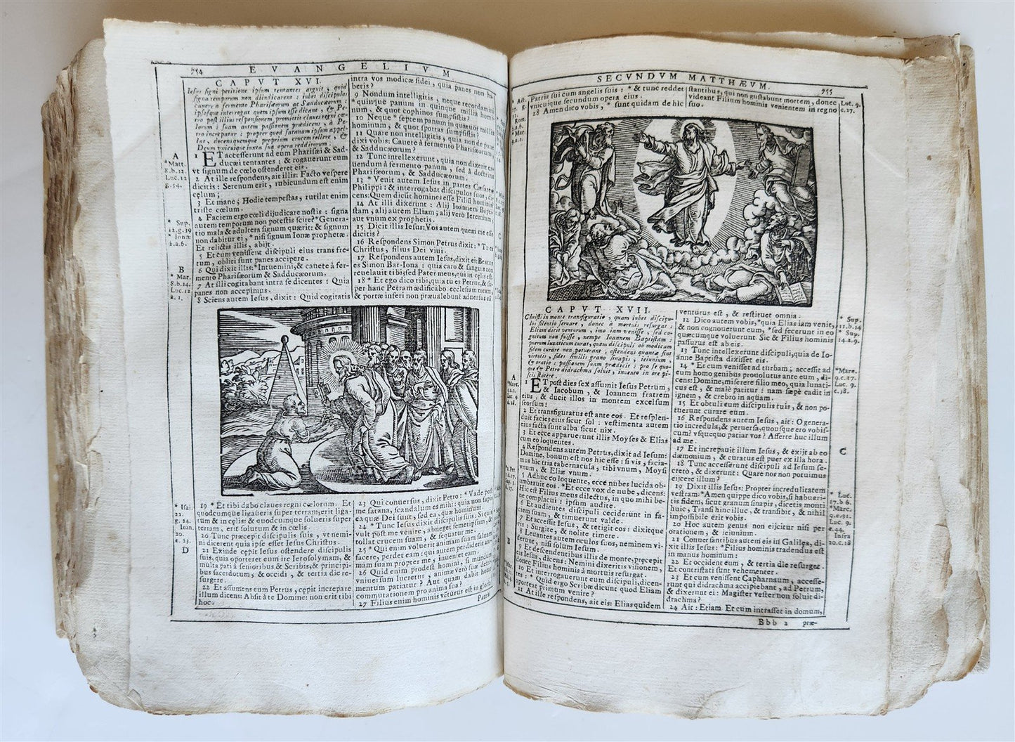 1690 BIBLE in LATIN FULLY ILLUSTRATED antique 17th CENTURY