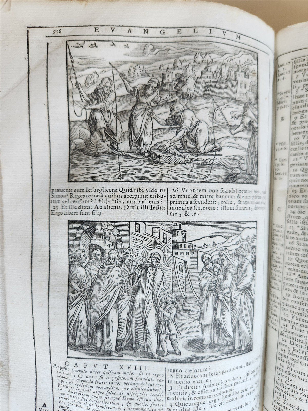 1690 BIBLE in LATIN FULLY ILLUSTRATED antique 17th CENTURY