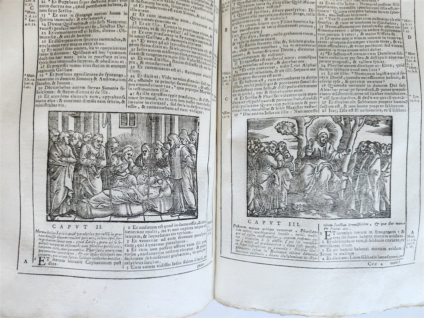 1690 BIBLE in LATIN FULLY ILLUSTRATED antique 17th CENTURY